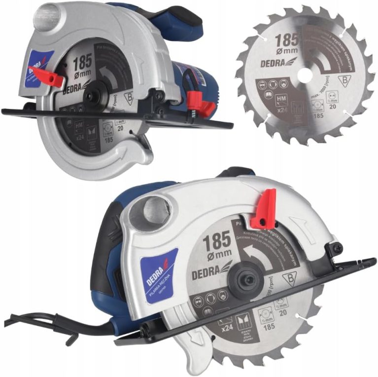 Dedra DED7925 Scie circulaire portative 1500W, lame 185x20mm, profondeur de coupe 66mm